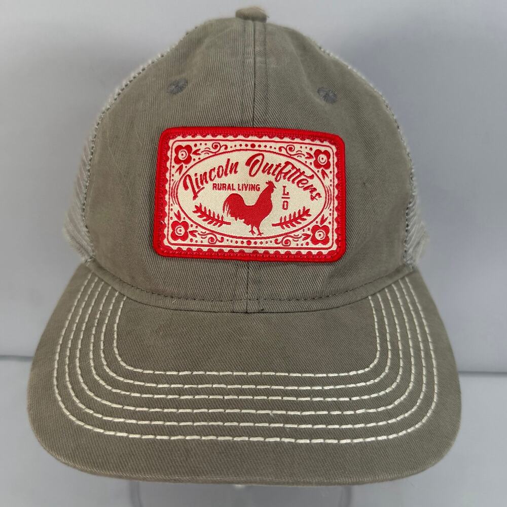 Lincoln Outfitters Trucker Hat Khaki Mesh Snapback Outdoor Hunting Fishing Cap
